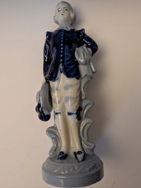 Vintage Blue Boy Porcelain Figurine
